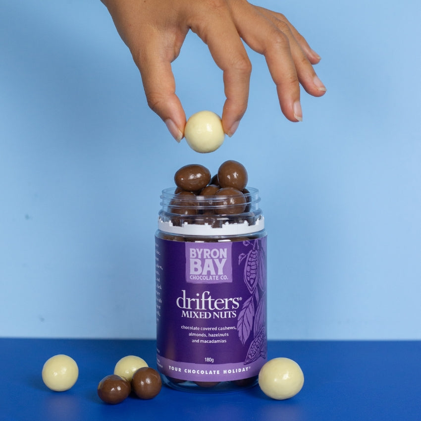 Drifters® Mixed Nuts Milk Dark and White Chocolate